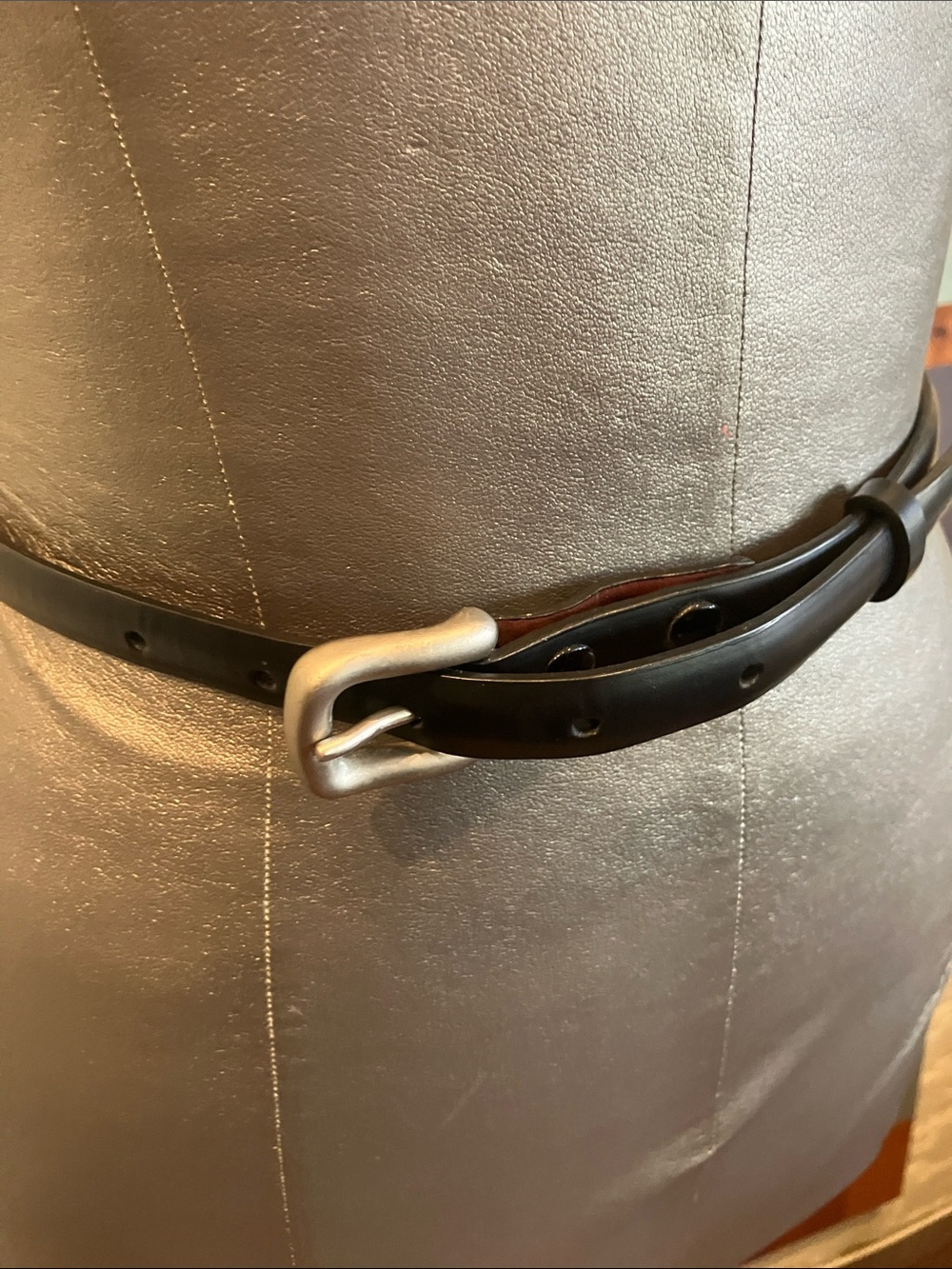 Vintage 90s Calvin Klein Black Leather Belt size small - Picture 11 of 12
